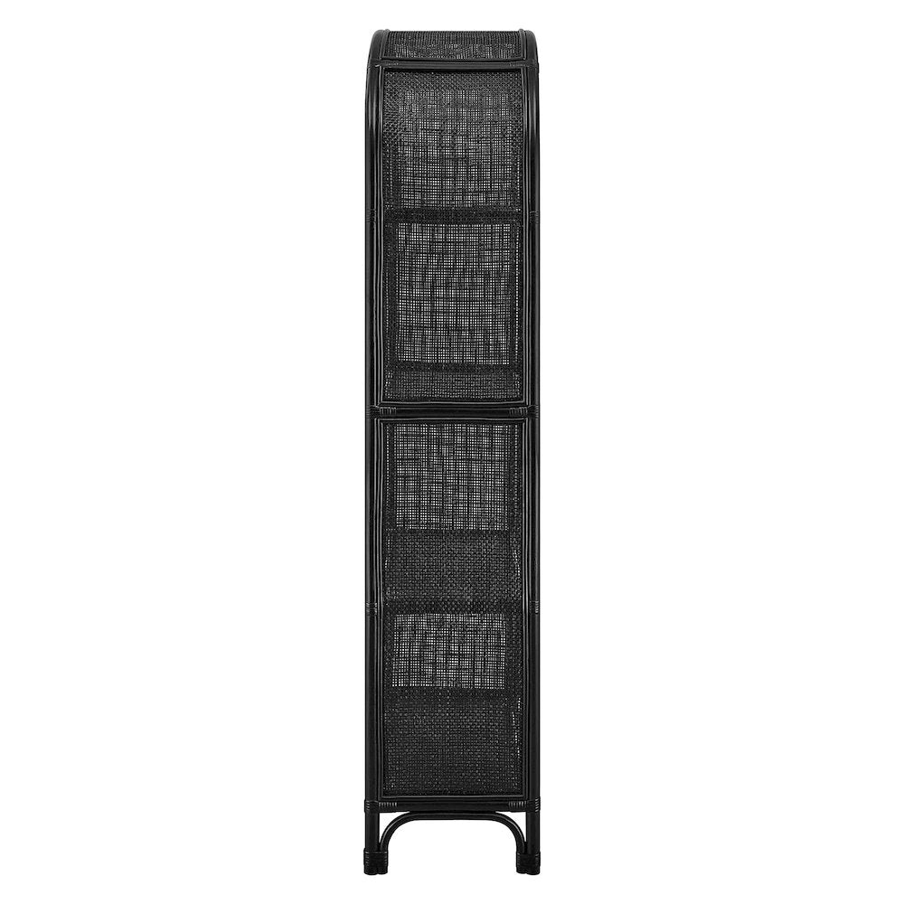 Celeste 67 Inch Tall Arched Natural Rattan Bookshelf