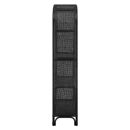 Celeste 67 Inch Tall Arched Natural Rattan Bookshelf