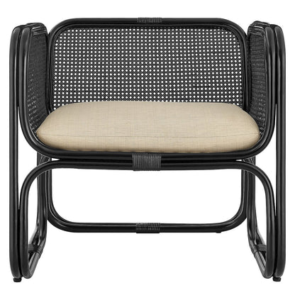 Ellis Natural Rattan Accent Armchair