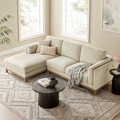 Roscoe Left-Facing Fabric Sectional Sofa with Chaise