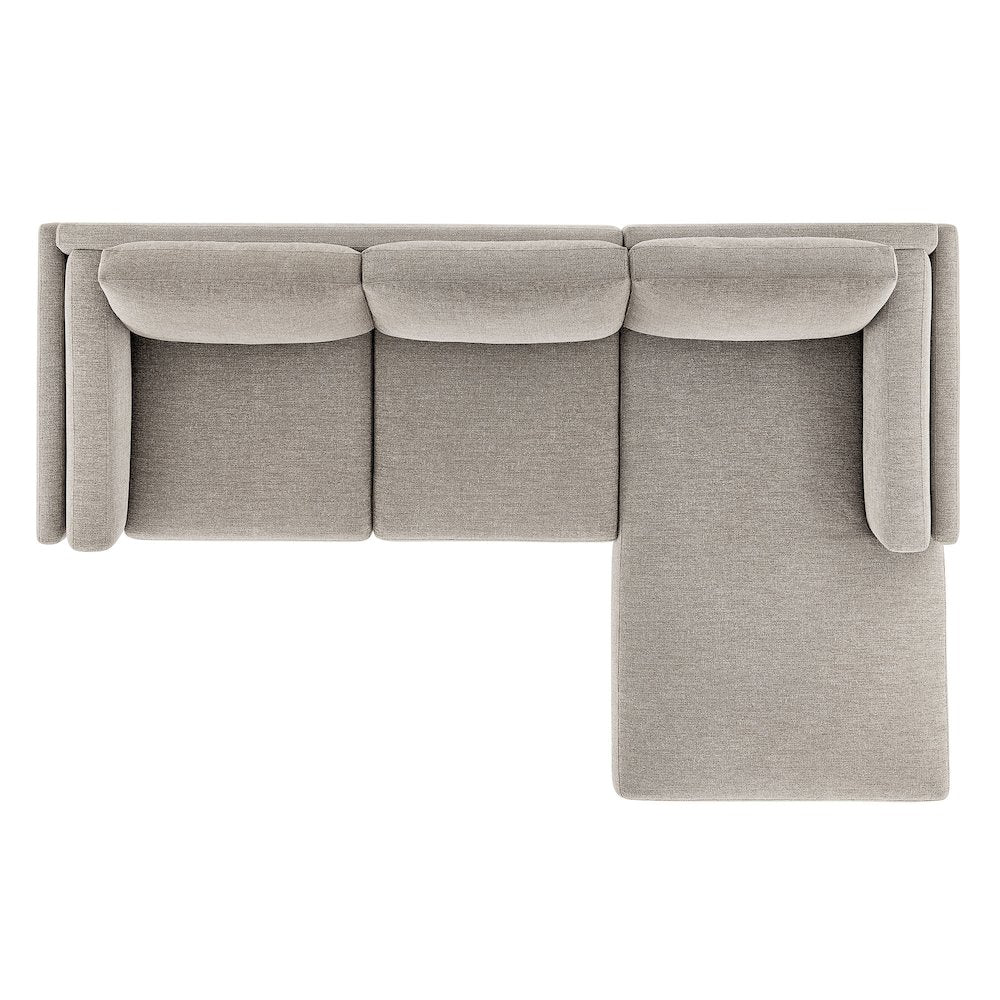 Roscoe Right-Facing Fabric Sectional Sofa with Chaise