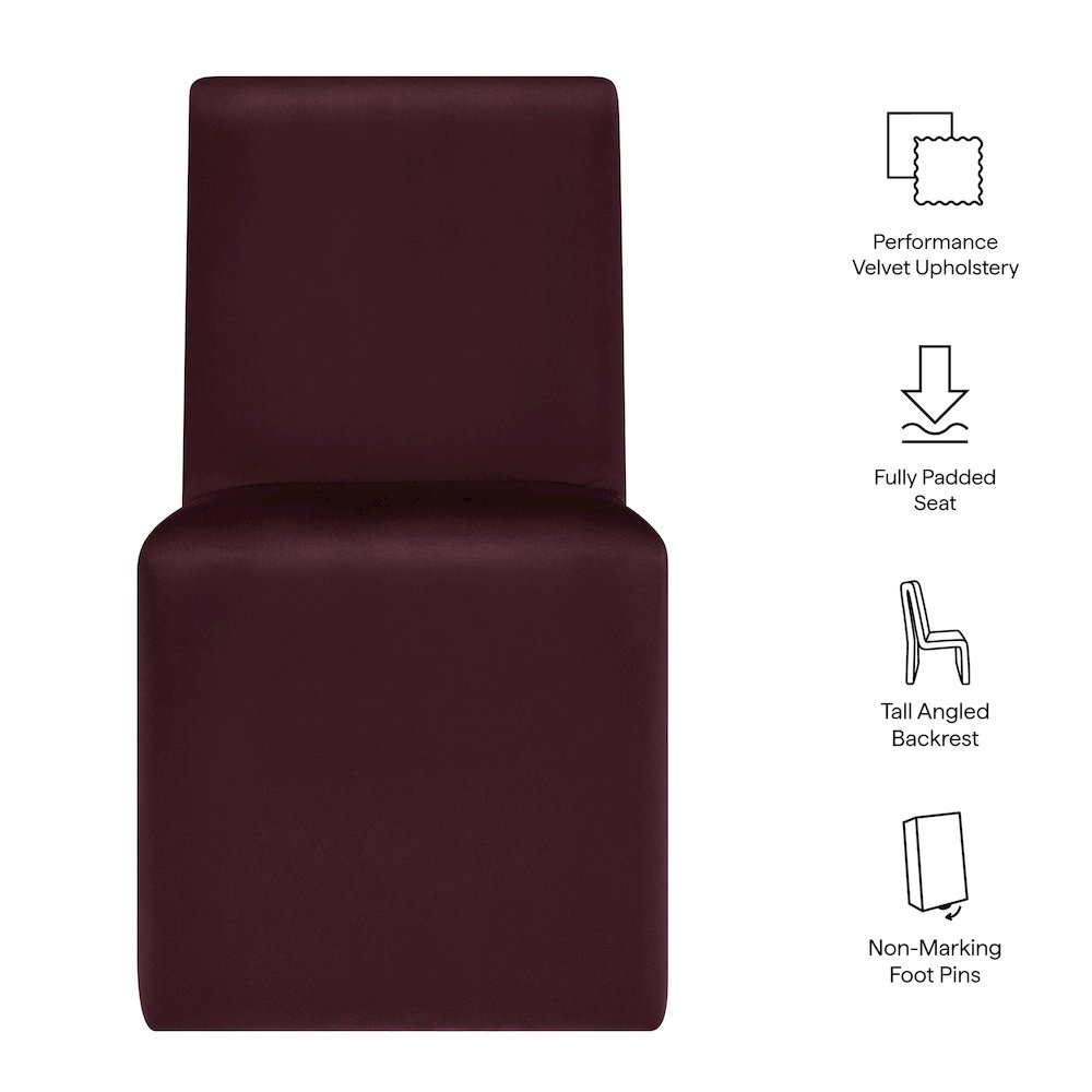 Emory Upholstered Performance Velvet Dining Side Chair