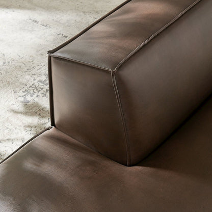 Restore Vegan Leather Left-Facing Armless Modular Chaise