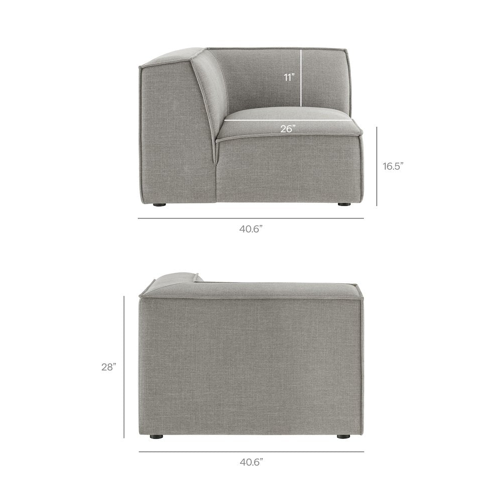Restore Performance Fabric Upholstered Modular Corner Chair