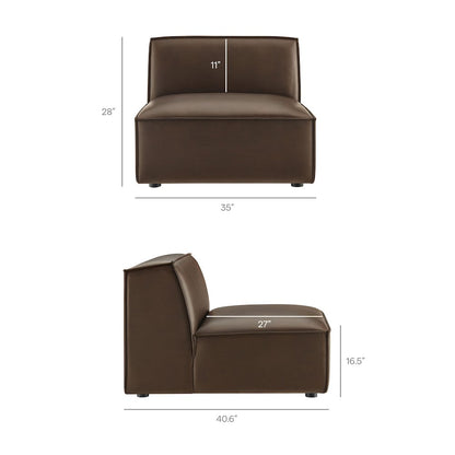 Restore Vegan Leather Armless Modular Chair