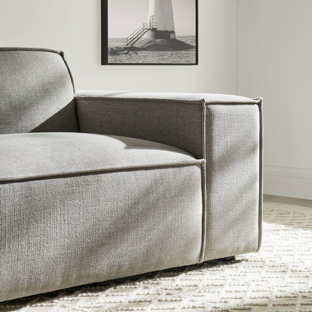 Restore Performance Fabric Upholstered Right-Facing Modular Lounge Chair