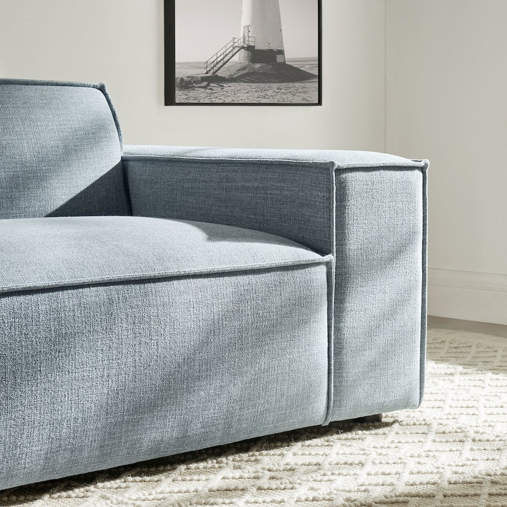 Restore Performance Fabric Upholstered Right-Facing Modular Lounge Chair