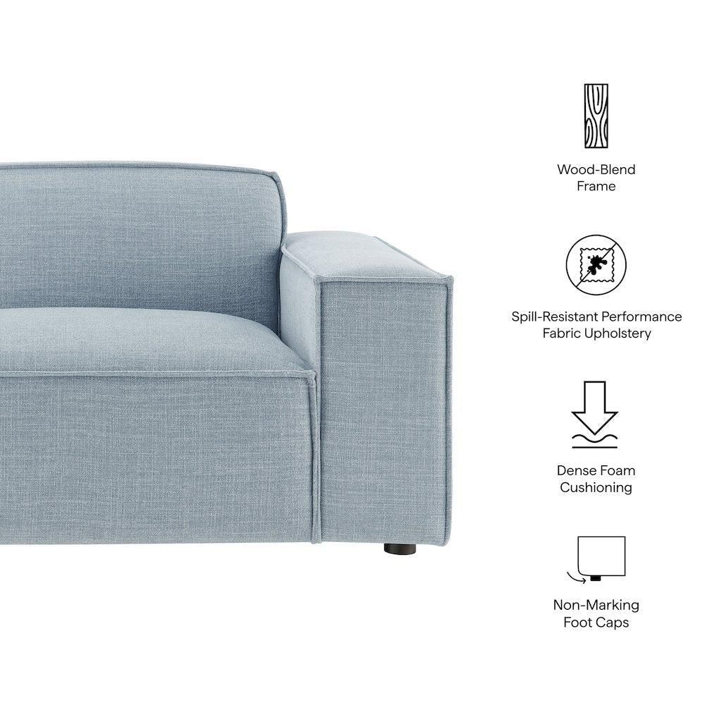 Restore Performance Fabric Upholstered Right-Facing Modular Lounge Chair