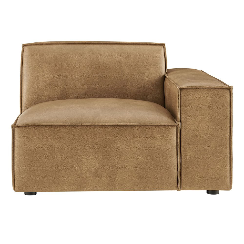 Restore Vegan Leather Right-Facing Modular Lounge Chair