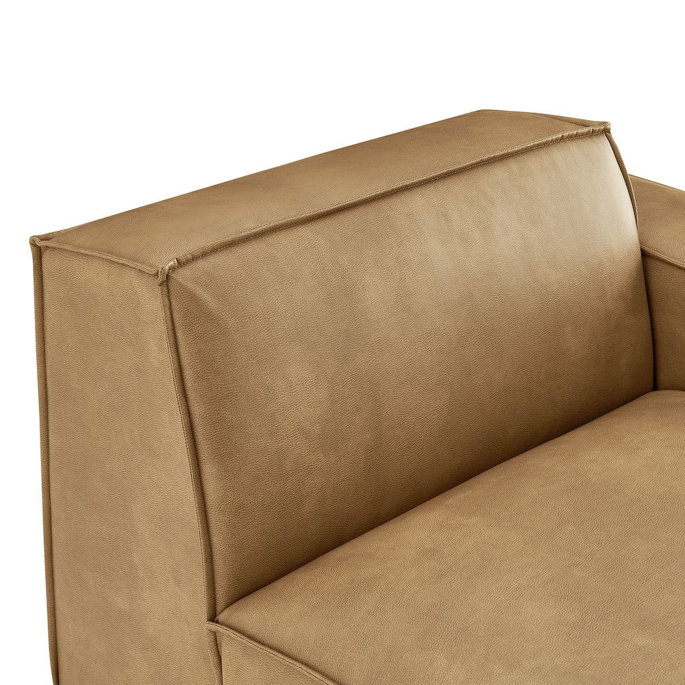 Restore Vegan Leather Right-Facing Modular Lounge Chair