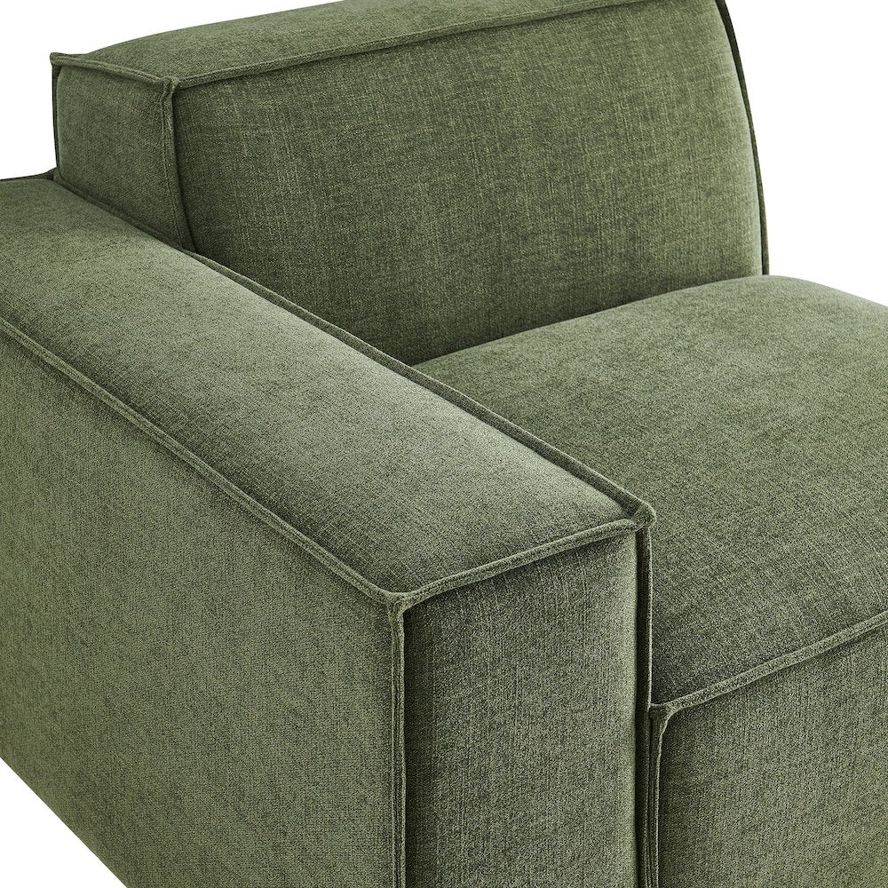 Restore Performance Fabric Upholstered Left-Facing Modular Lounge Chair