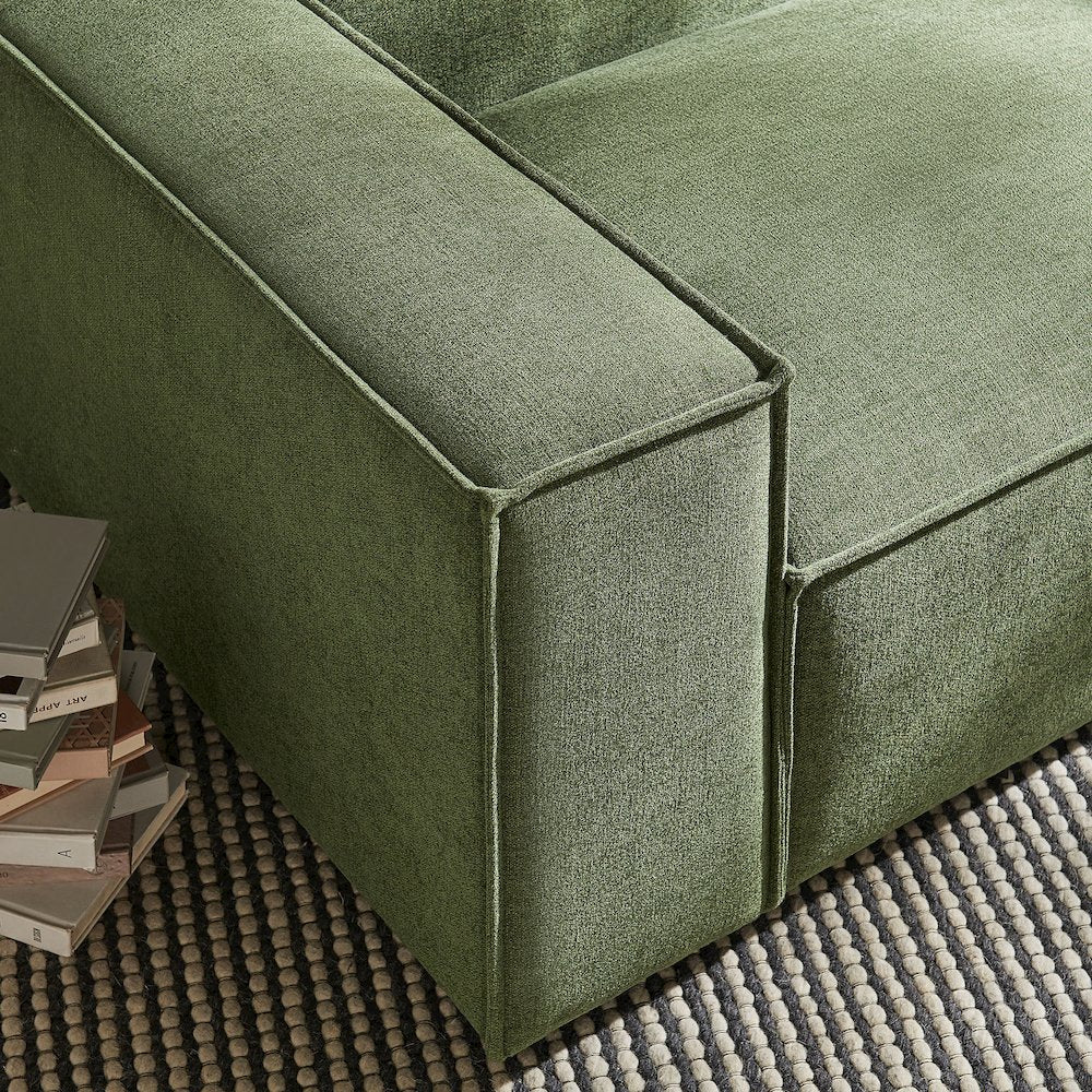 Restore Performance Fabric Upholstered Left-Facing Modular Lounge Chair