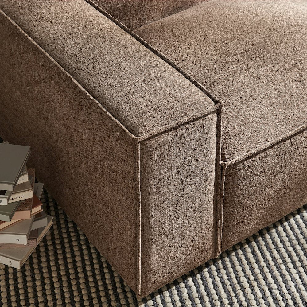 Restore Performance Fabric Upholstered Left-Facing Modular Lounge Chair