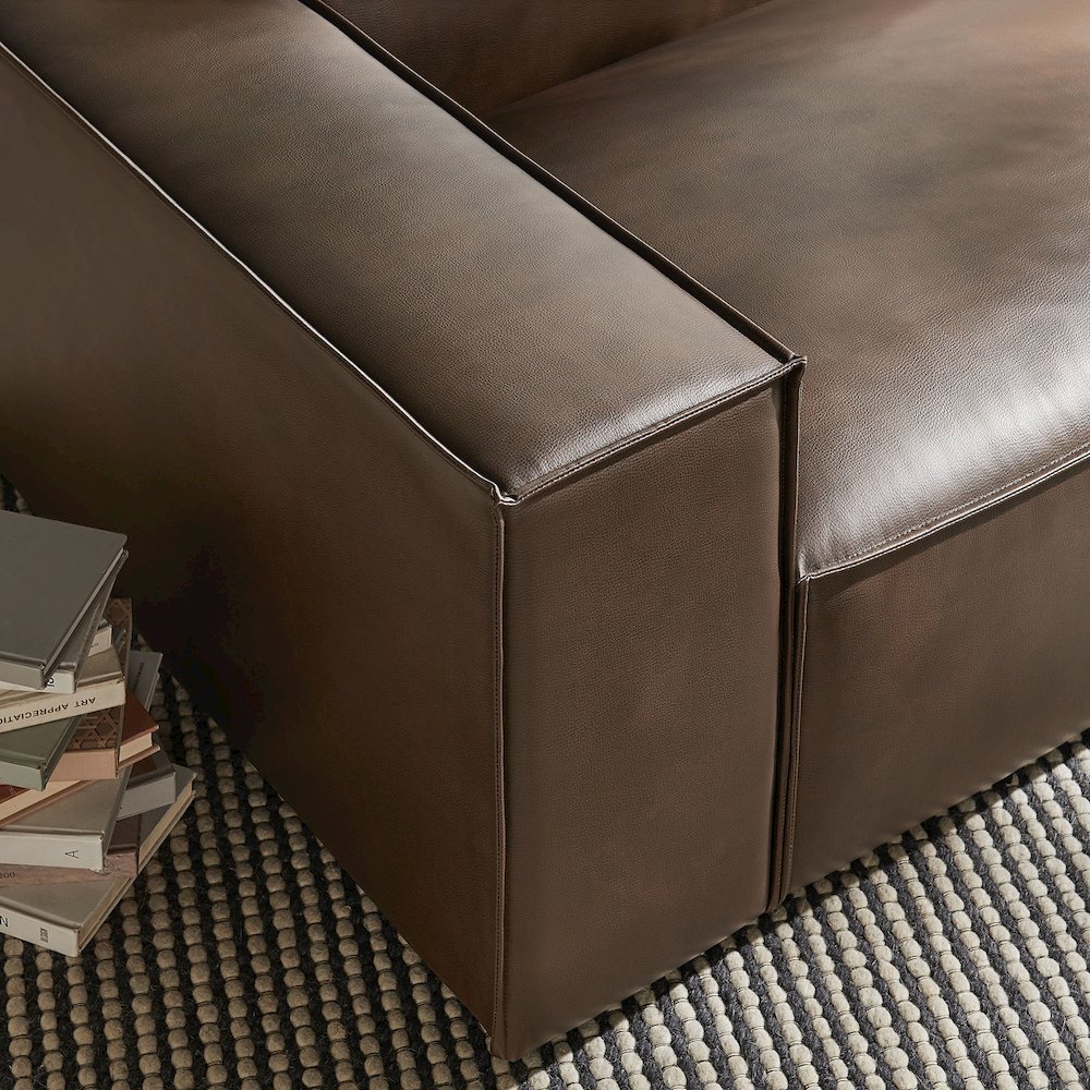 Restore Vegan Leather Left-Facing Modular Lounge Chair