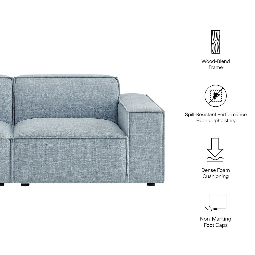 Restore 2-Piece Performance Fabric Upholstered Modular Loveseat