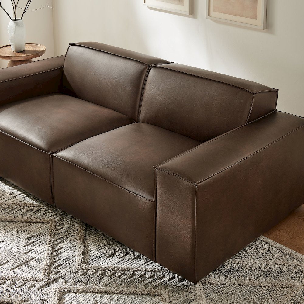 Restore 2-Piece Vegan Leather Modular Loveseat