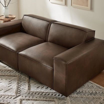 Restore 2-Piece Vegan Leather Modular Loveseat