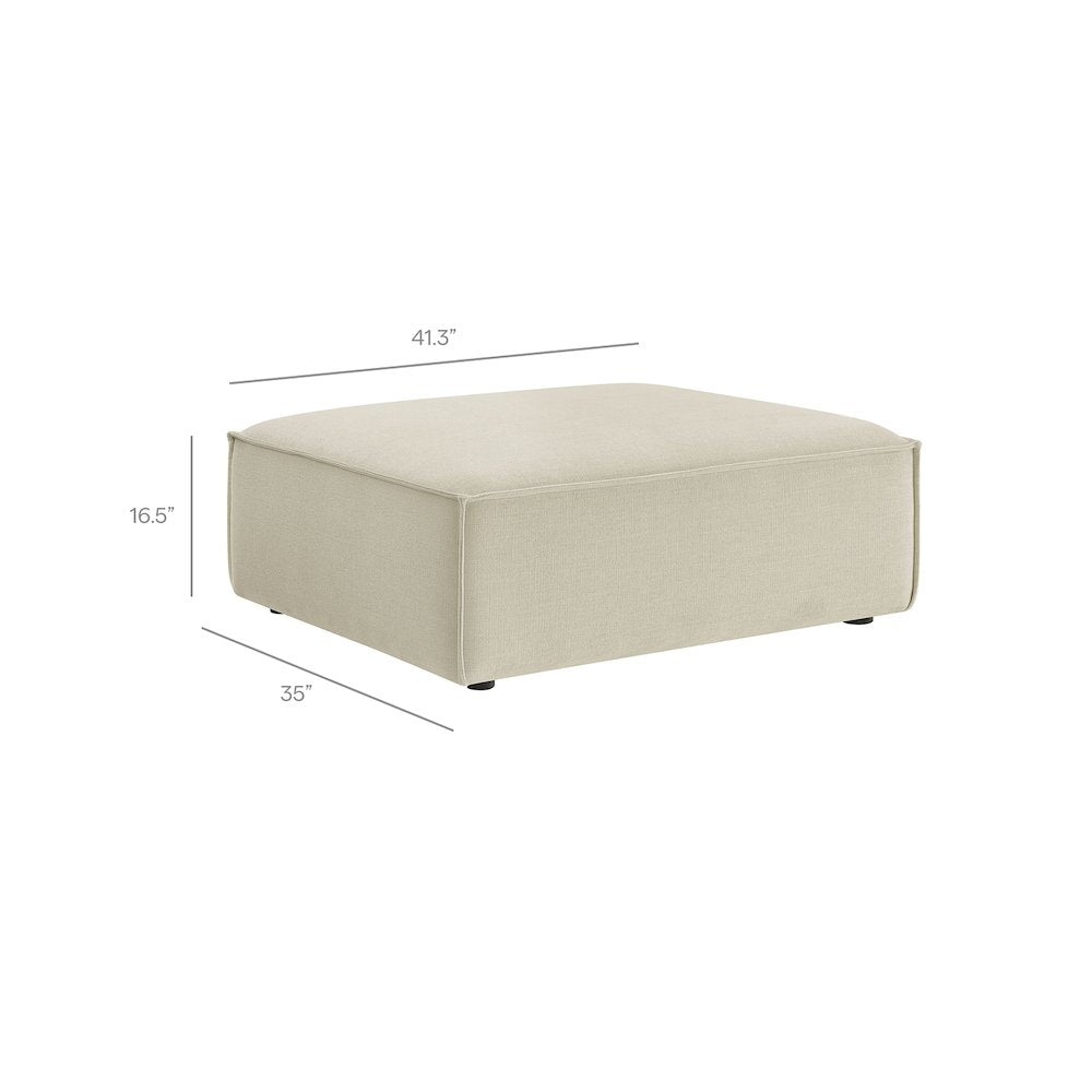 Restore 3-Piece Performance Fabric Upholstered Modular Loveseat with Ottoman
