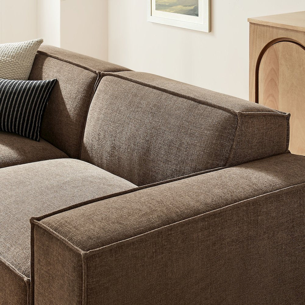 Restore 3-Piece Performance Fabric Upholstered Modular Loveseat with Ottoman