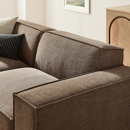 Restore 3-Piece Performance Fabric Upholstered Modular Loveseat with Ottoman