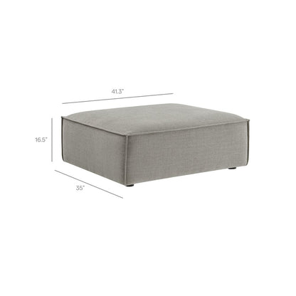 Restore 3-Piece Performance Fabric Upholstered Modular Loveseat with Ottoman