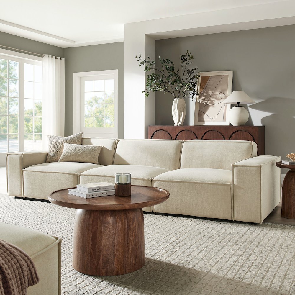 Restore 3-Piece Performance Fabric Upholstered Modular Sofa Set