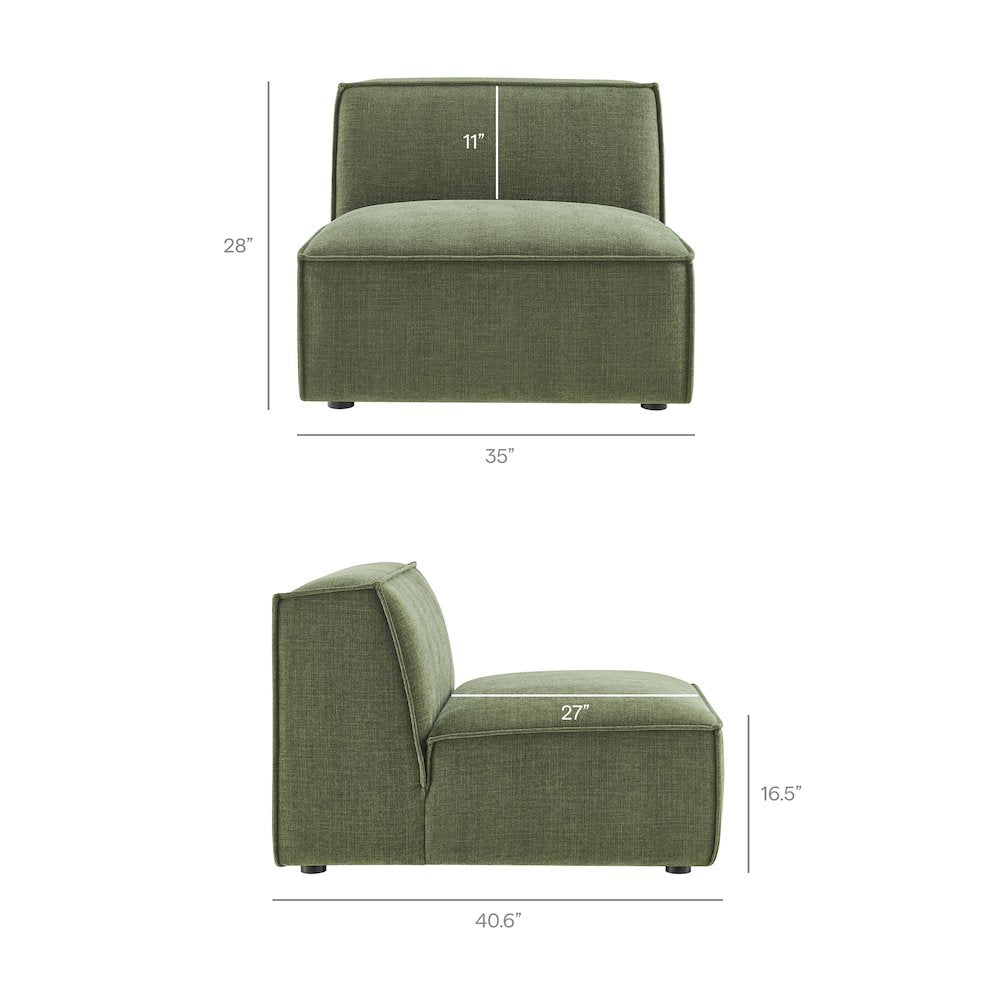 Restore 3-Piece Performance Fabric Upholstered Modular Sofa Set