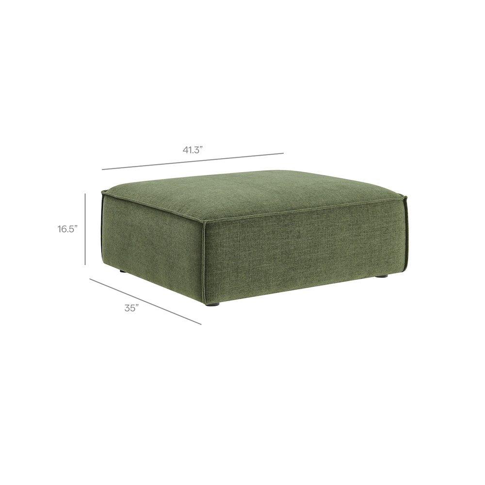 Restore 4-Piece Performance Fabric Upholstered Modular Sofa Set with Ottoman