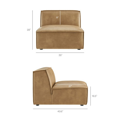 Restore 4-Piece Vegan Leather Modular Sofa Set with Ottoman
