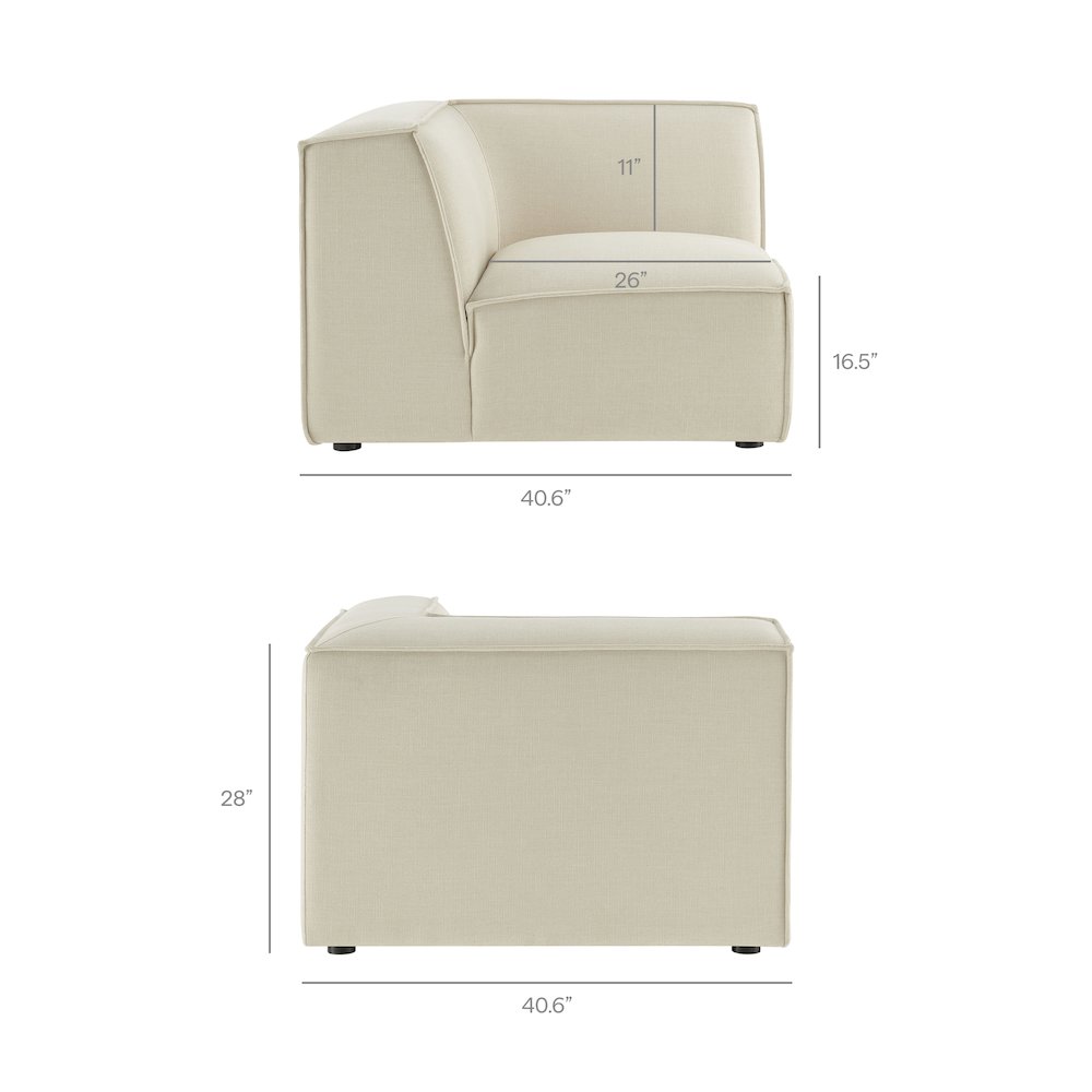 Restore 5-Piece Performance Fabric Upholstered Modular L-Shaped Sofa