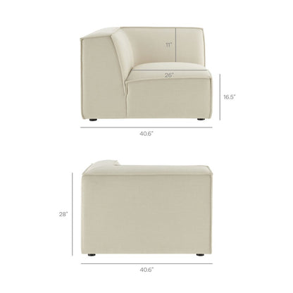 Restore 5-Piece Performance Fabric Upholstered Modular L-Shaped Sofa