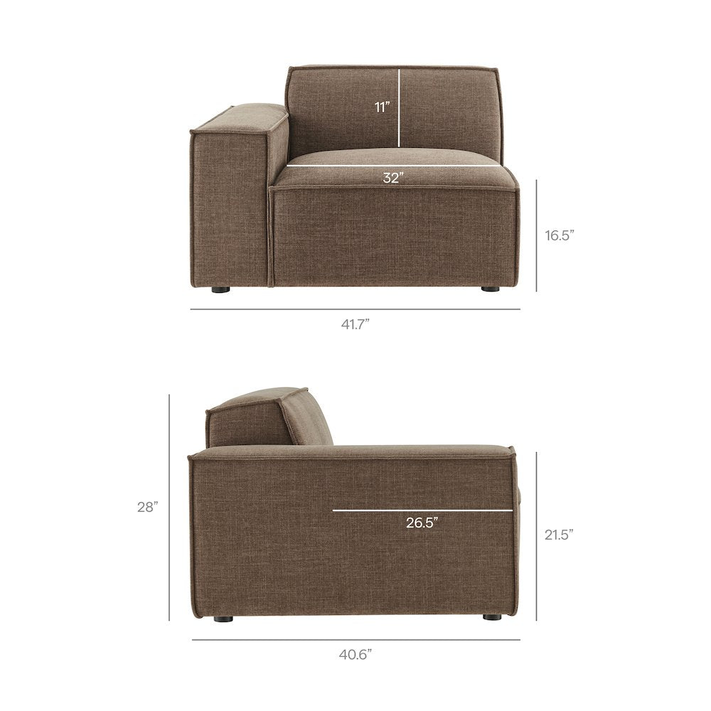 Restore 5-Piece Performance Fabric Upholstered Modular L-Shaped Sofa