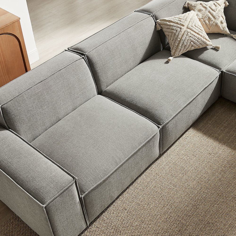 Restore 5-Piece Performance Fabric Upholstered Modular L-Shaped Sofa