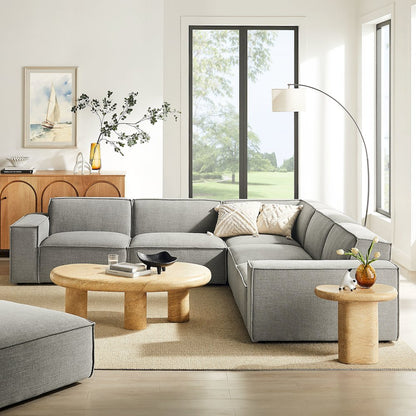 Restore 5-Piece Performance Fabric Upholstered Modular L-Shaped Sofa