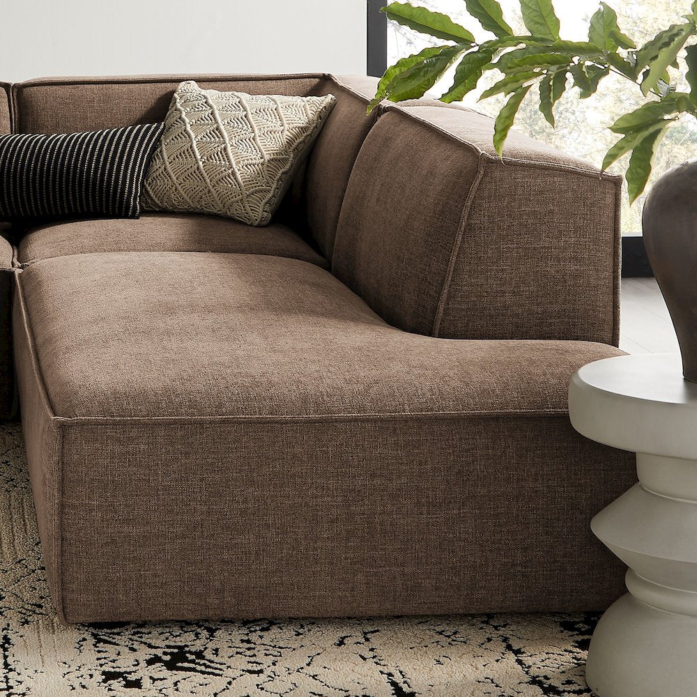 Restore 4-Piece Performance Fabric Modular L-Shaped Armless Sect. Sofa