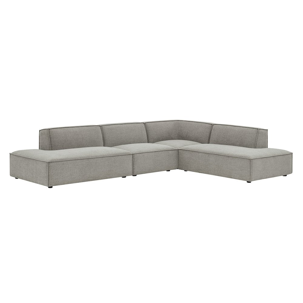 Restore 4-Piece Performance Fabric Modular L-Shaped Armless Sect. Sofa