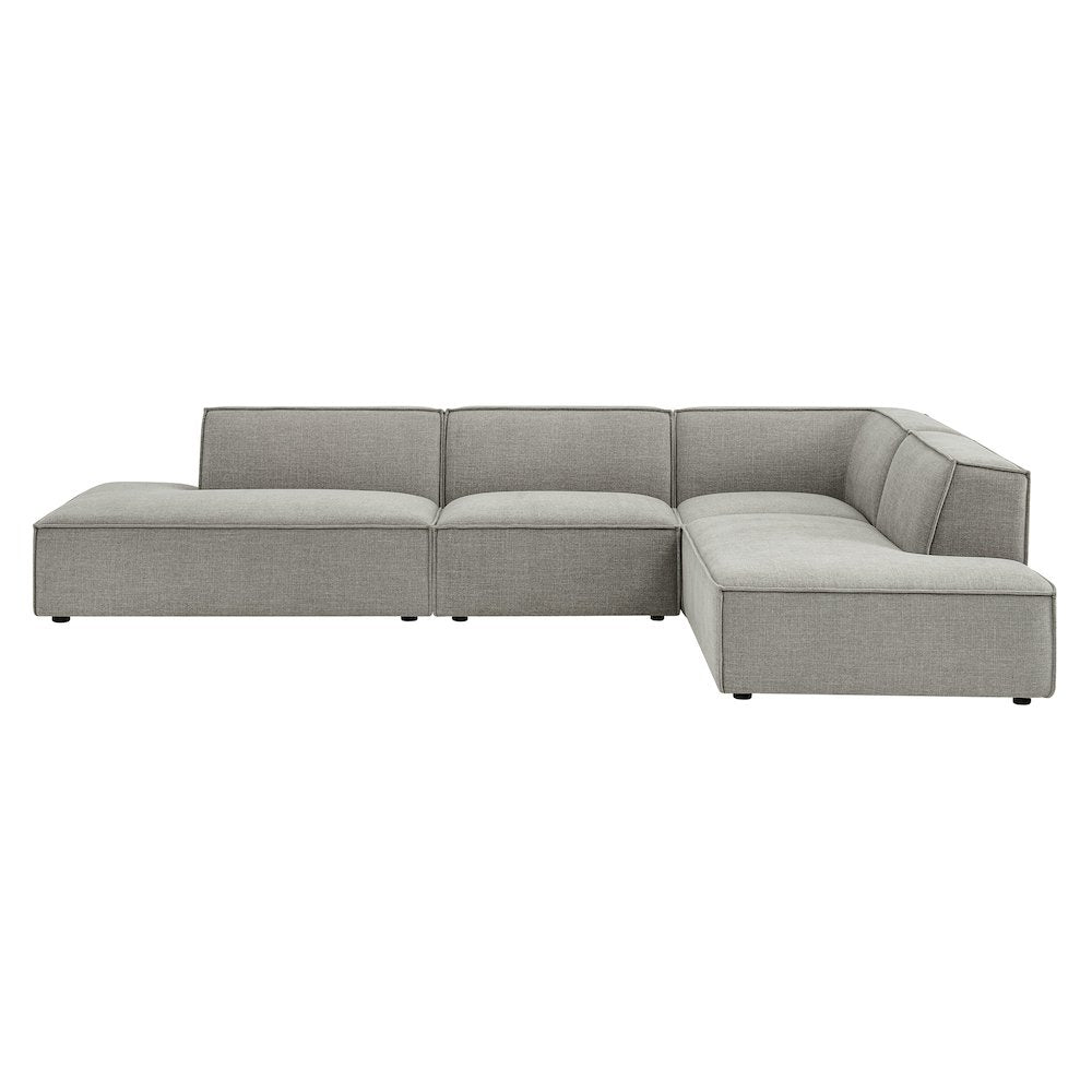 Restore 4-Piece Performance Fabric Modular L-Shaped Armless Sect. Sofa