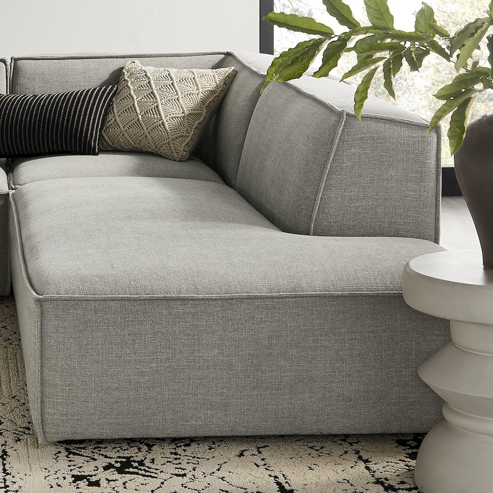 Restore 4-Piece Performance Fabric Modular L-Shaped Armless Sect. Sofa