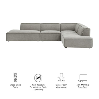 Restore 4-Piece Performance Fabric Modular L-Shaped Armless Sect. Sofa