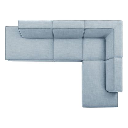 Restore 4-Piece Performance Fabric Modular L-Shaped Armless Sect. Sofa
