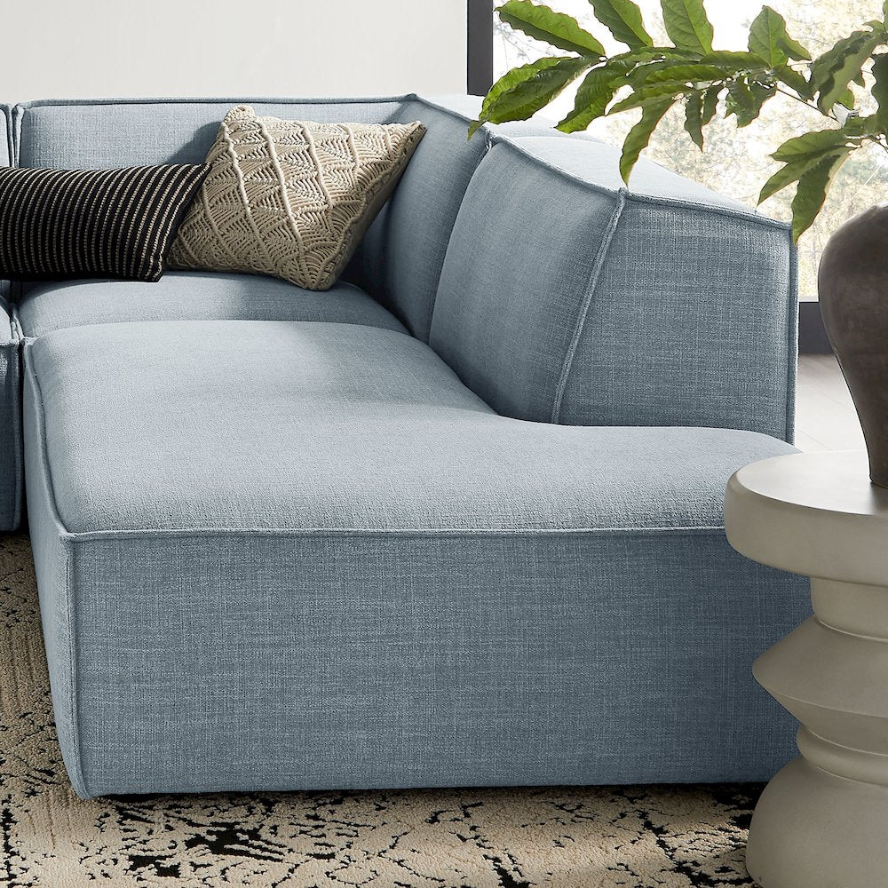 Restore 4-Piece Performance Fabric Modular L-Shaped Armless Sect. Sofa
