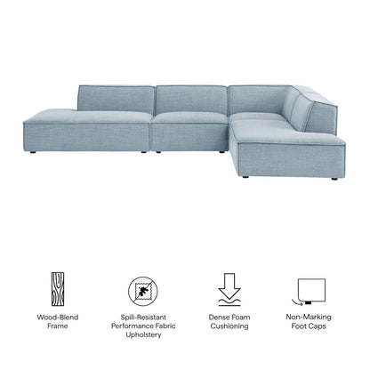 Restore 4-Piece Performance Fabric Modular L-Shaped Armless Sect. Sofa