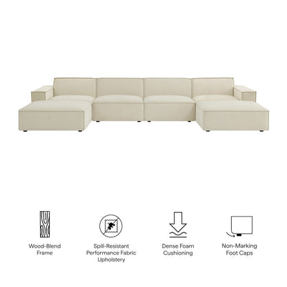 Restore 6-Piece Performance Fabric Upholstered Modular Sectional Sofa
