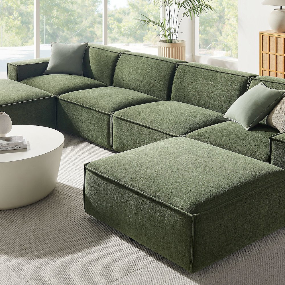 Restore 6-Piece Performance Fabric Upholstered Modular Sectional Sofa