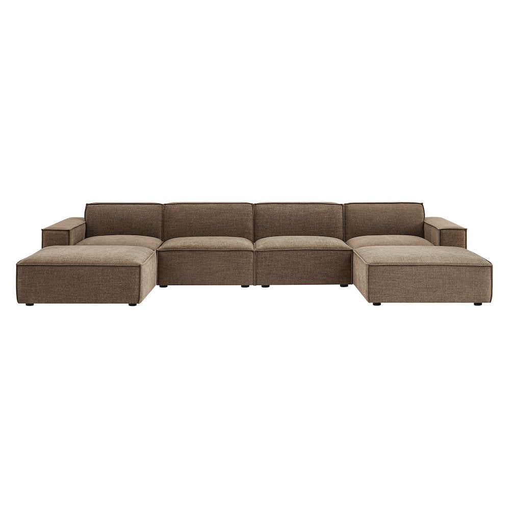 Restore 6-Piece Performance Fabric Upholstered Modular Sectional Sofa