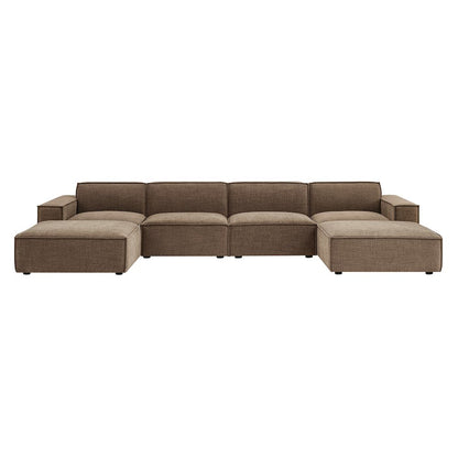 Restore 6-Piece Performance Fabric Upholstered Modular Sectional Sofa