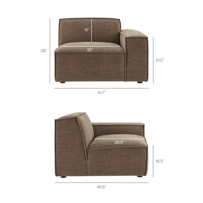 Restore 6-Piece Performance Fabric Upholstered Modular Sectional Sofa