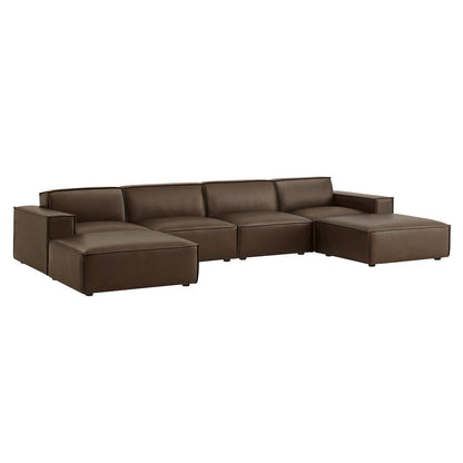 Restore 6-Piece Vegan Leather Modular Sectional Sofa