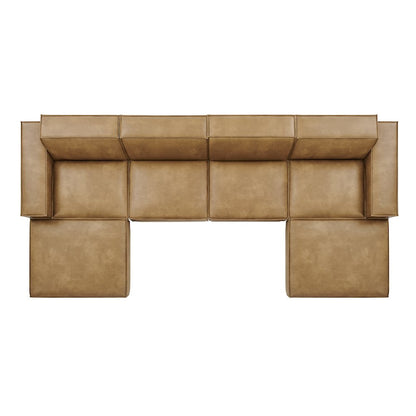 Restore 6-Piece Vegan Leather Modular Sectional Sofa