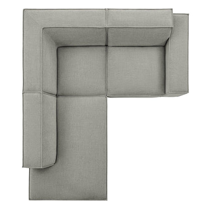 Restore 3-Piece Performance Fabric Upholstered Modular L-Shaped Sectional Sofa